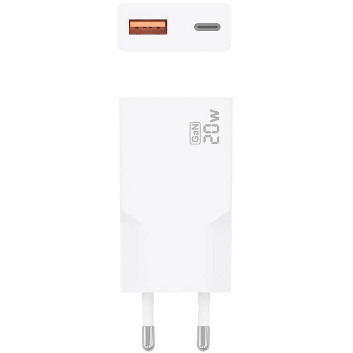 Aisens Cargador GaN 20W Ultra Delgado USB-C y USB-A Blanco A110-0998 Aisens Cargador GaN 20W Ultra Delgado USB-C y USB-A Blanco A110-0998